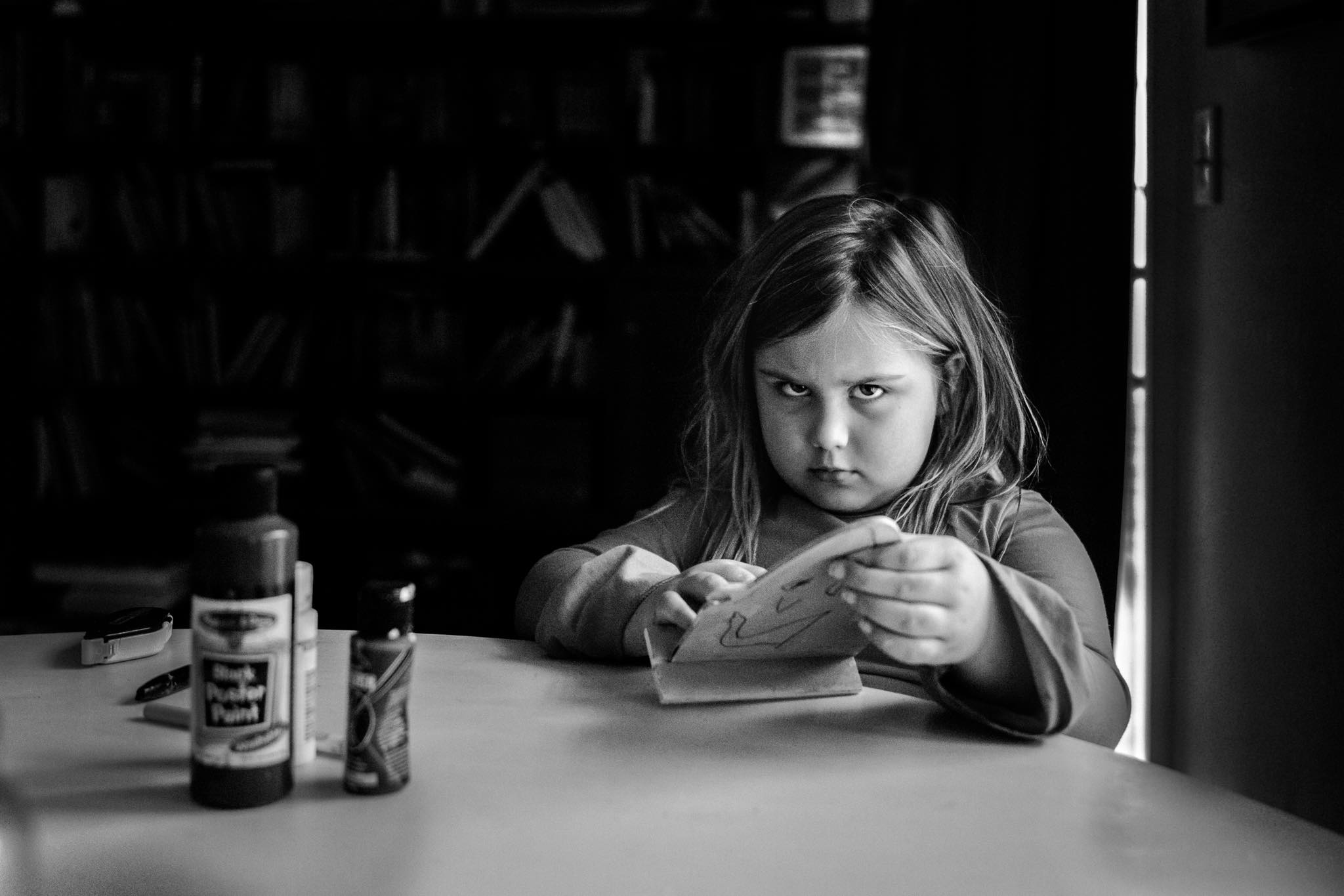 girl giving stink eye - Documentary Family Photography