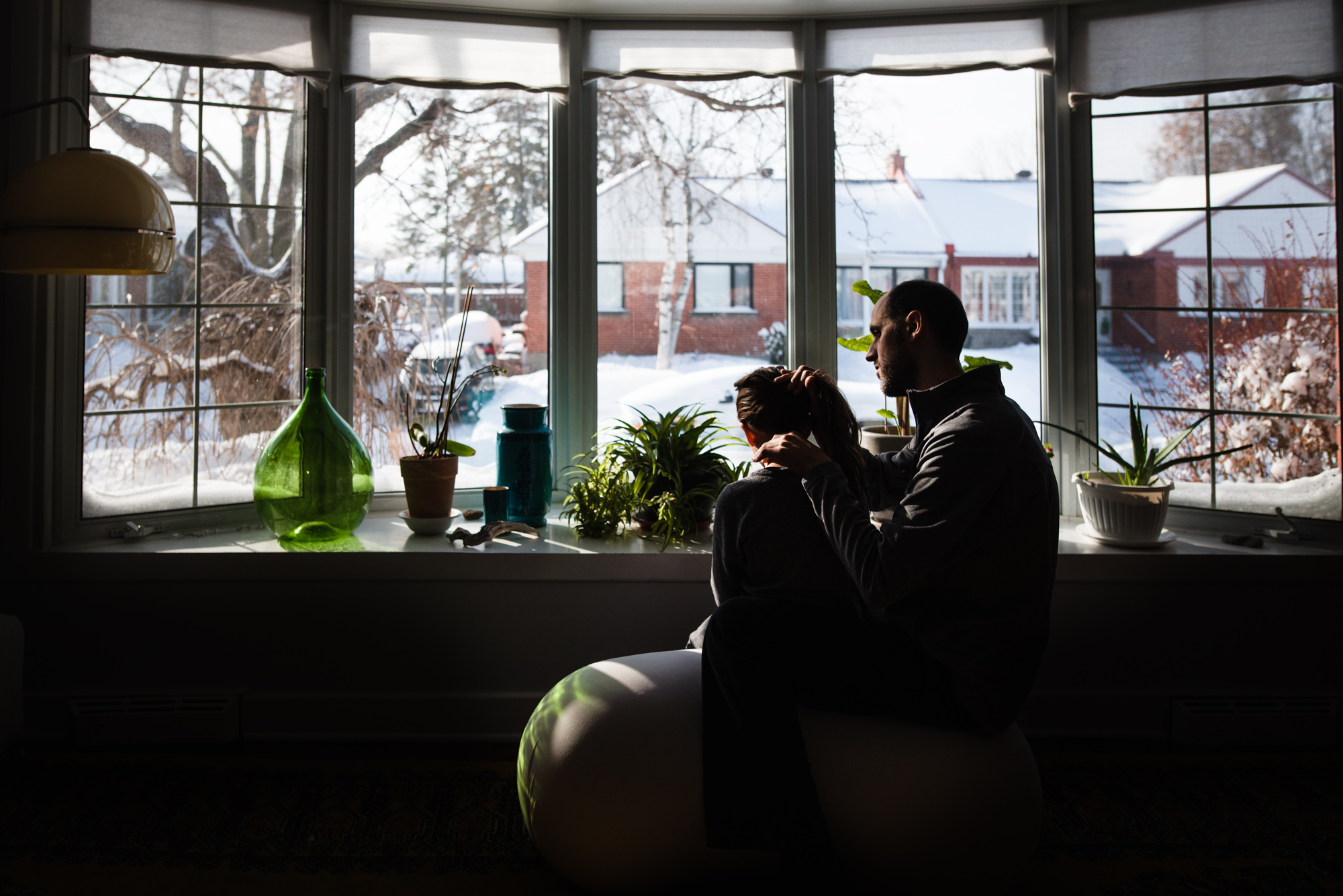 family at window - Documentary Family Photography