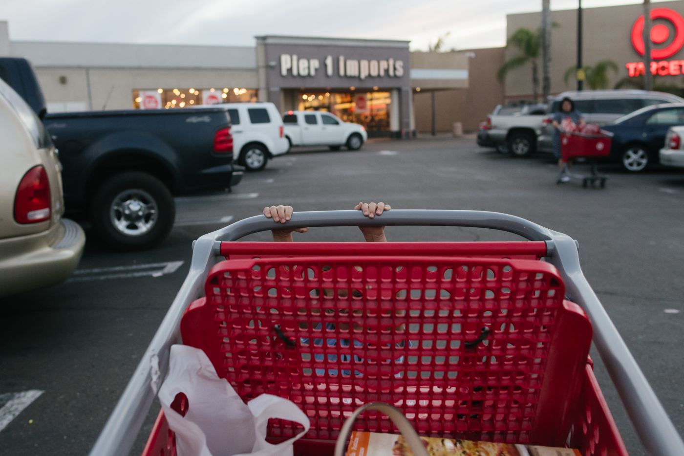 kids hands on shopping cart - Documentary Family Photography