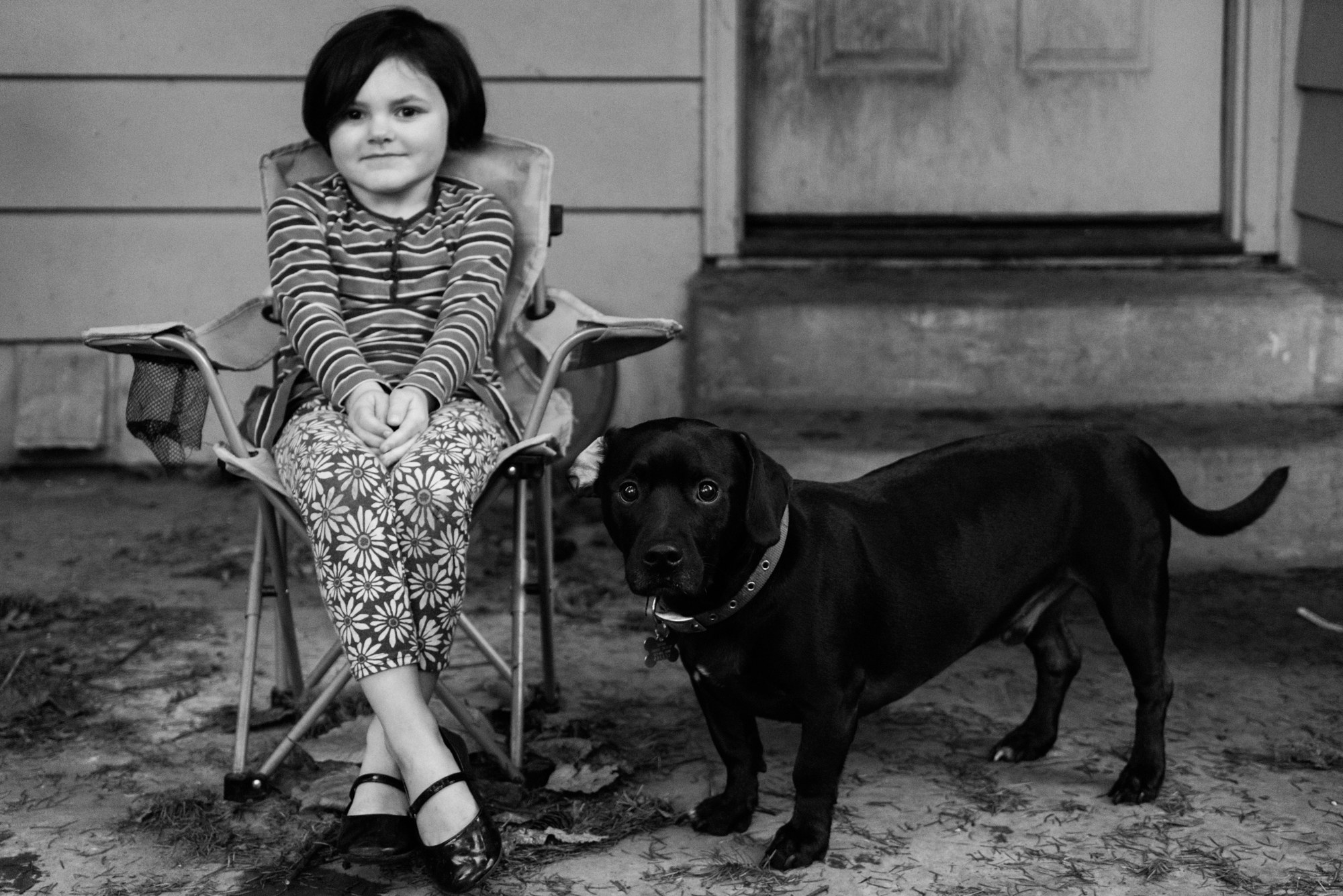 girl with dog - Documentary Family Photography