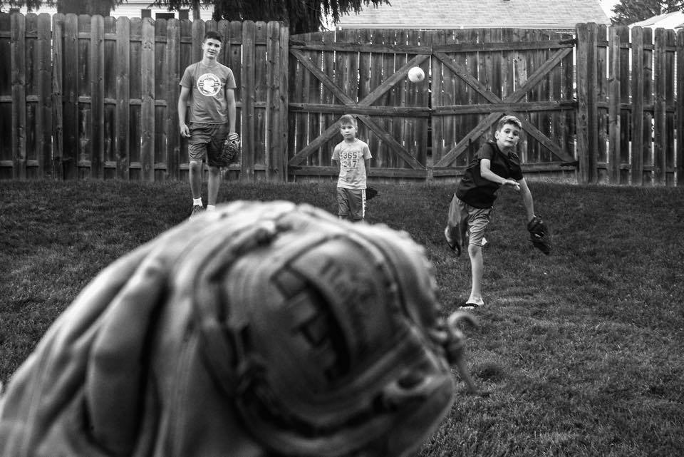 kids playing catch 