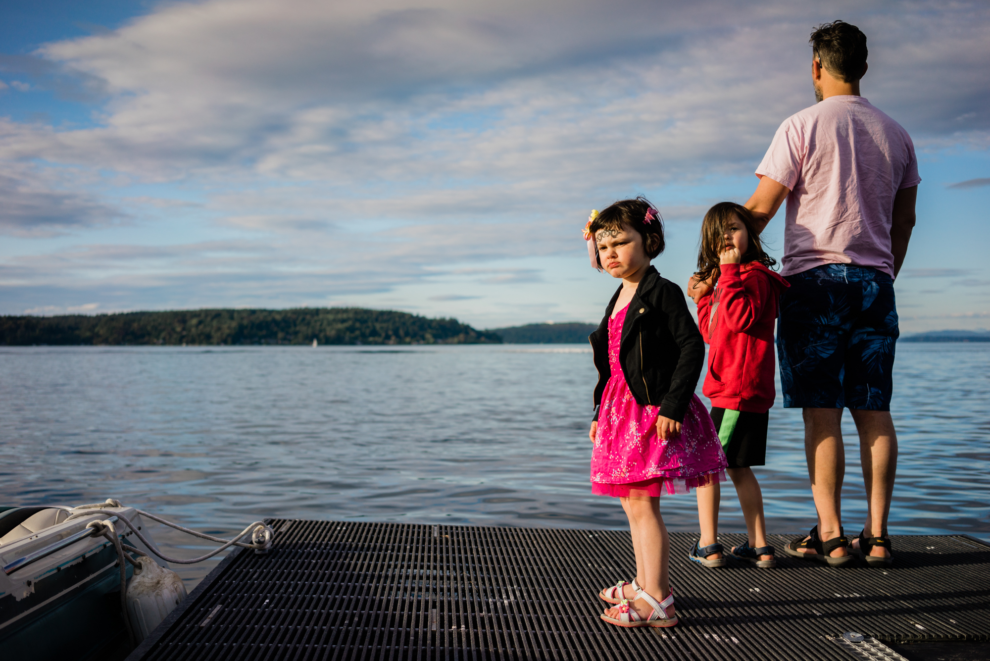 kids on dock - documentary family photography