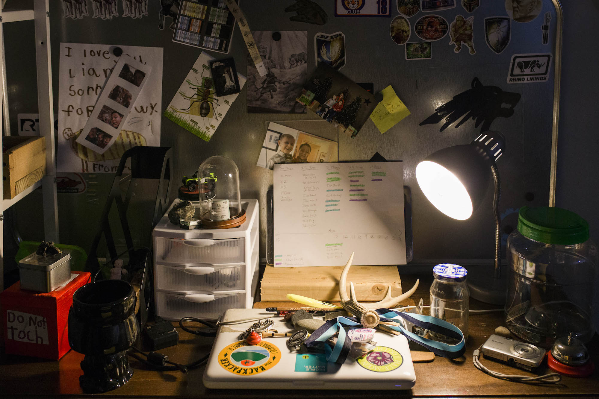 kids desk space - documentary family photography