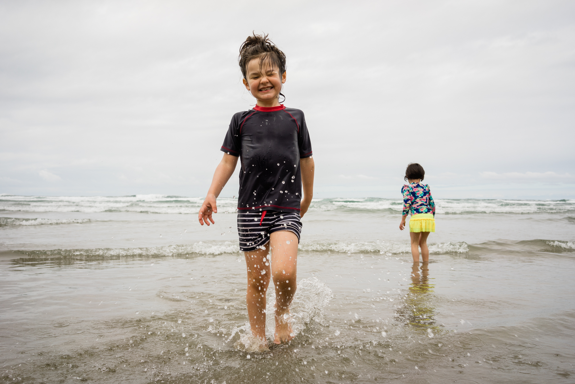 kids on beach - documentary family photography
