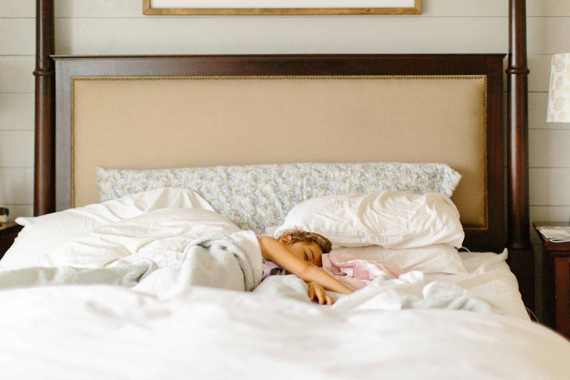 girl in bed - documentary family photography