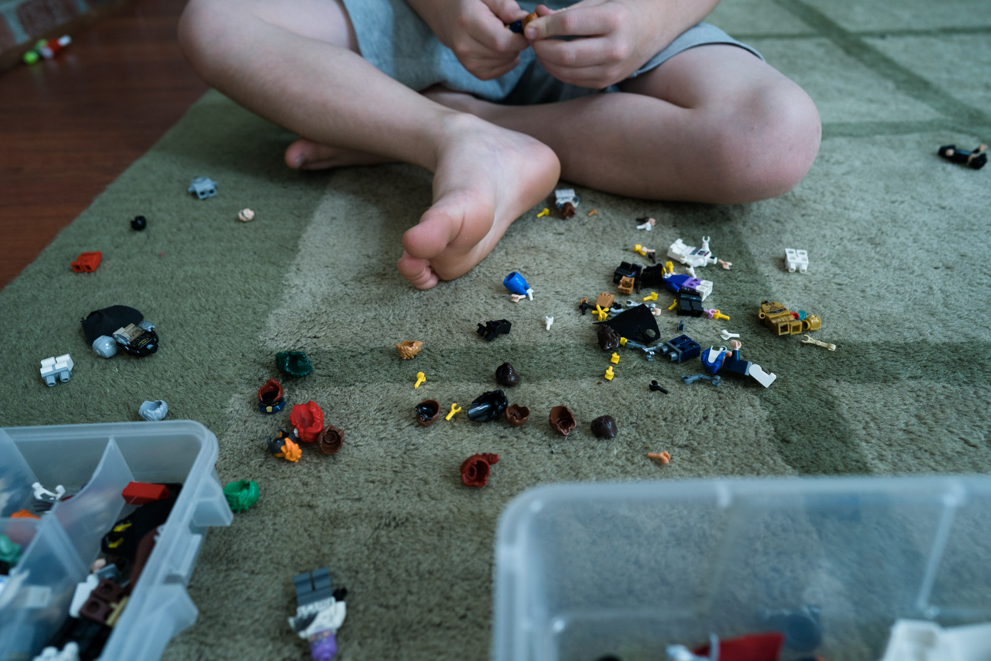 legos on floor - documentary family photography