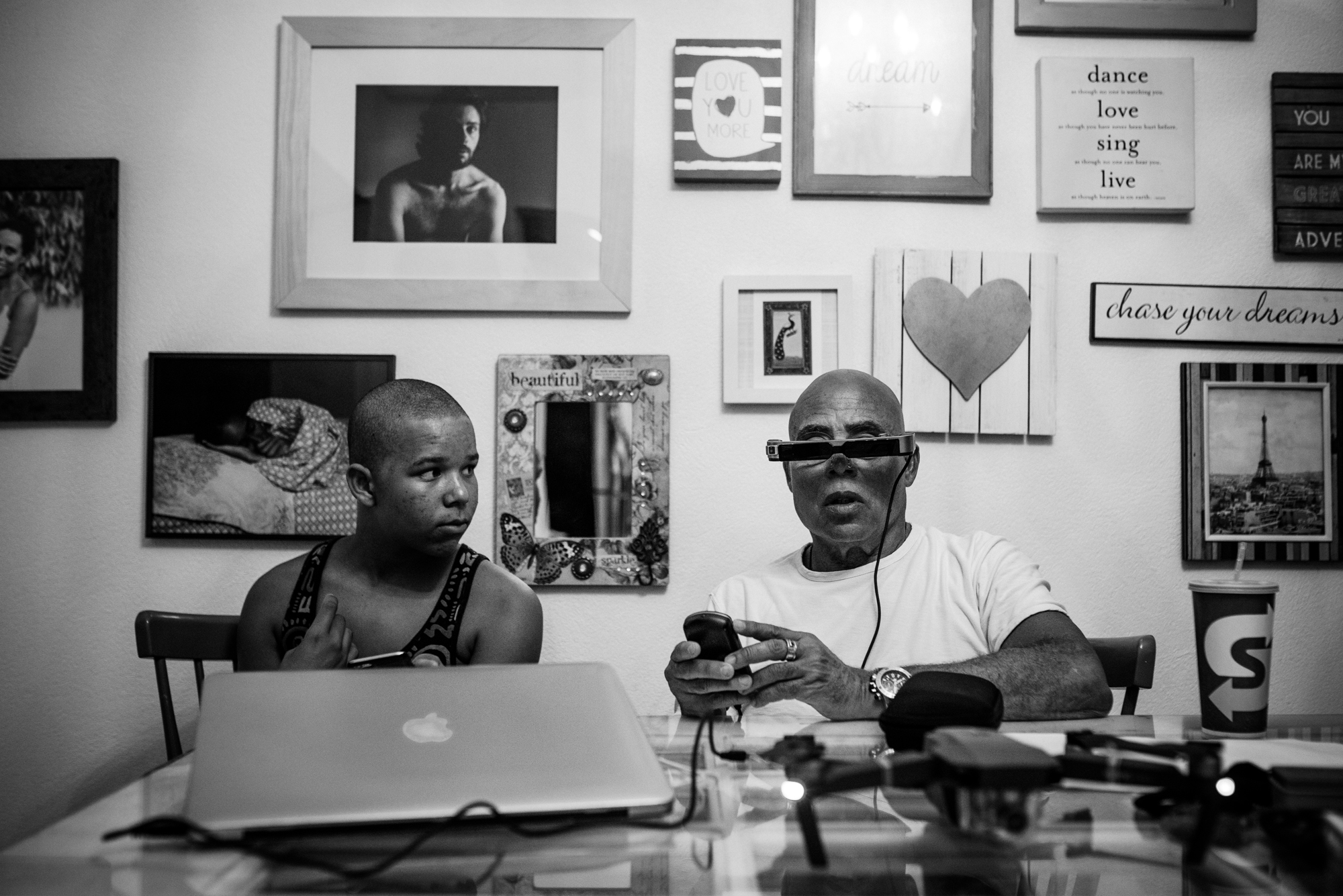 man and woman at table - documentary family photography