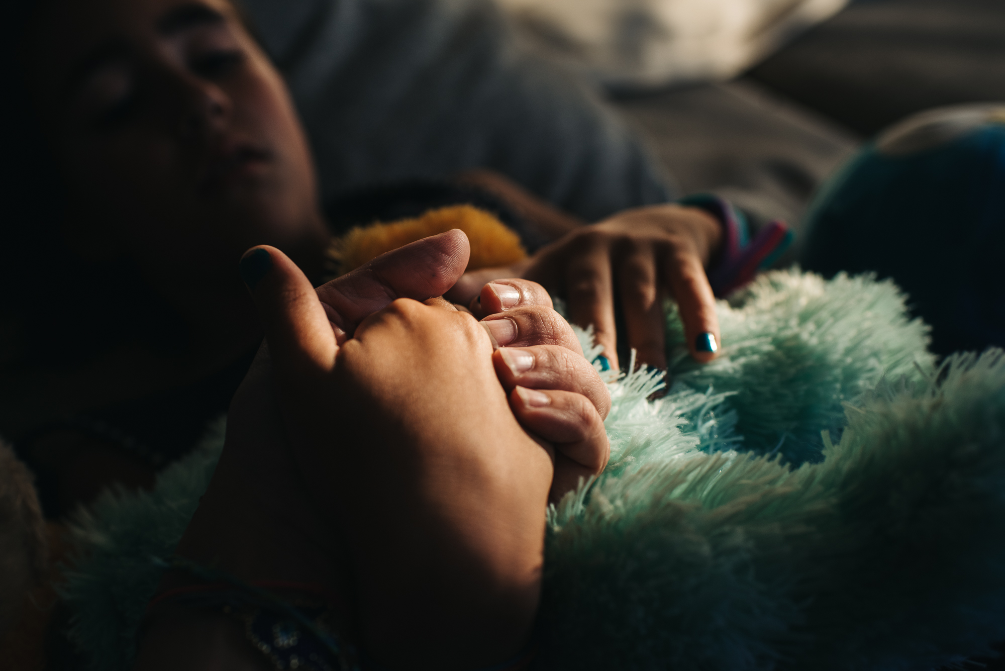 family holding hands - documentary family photography