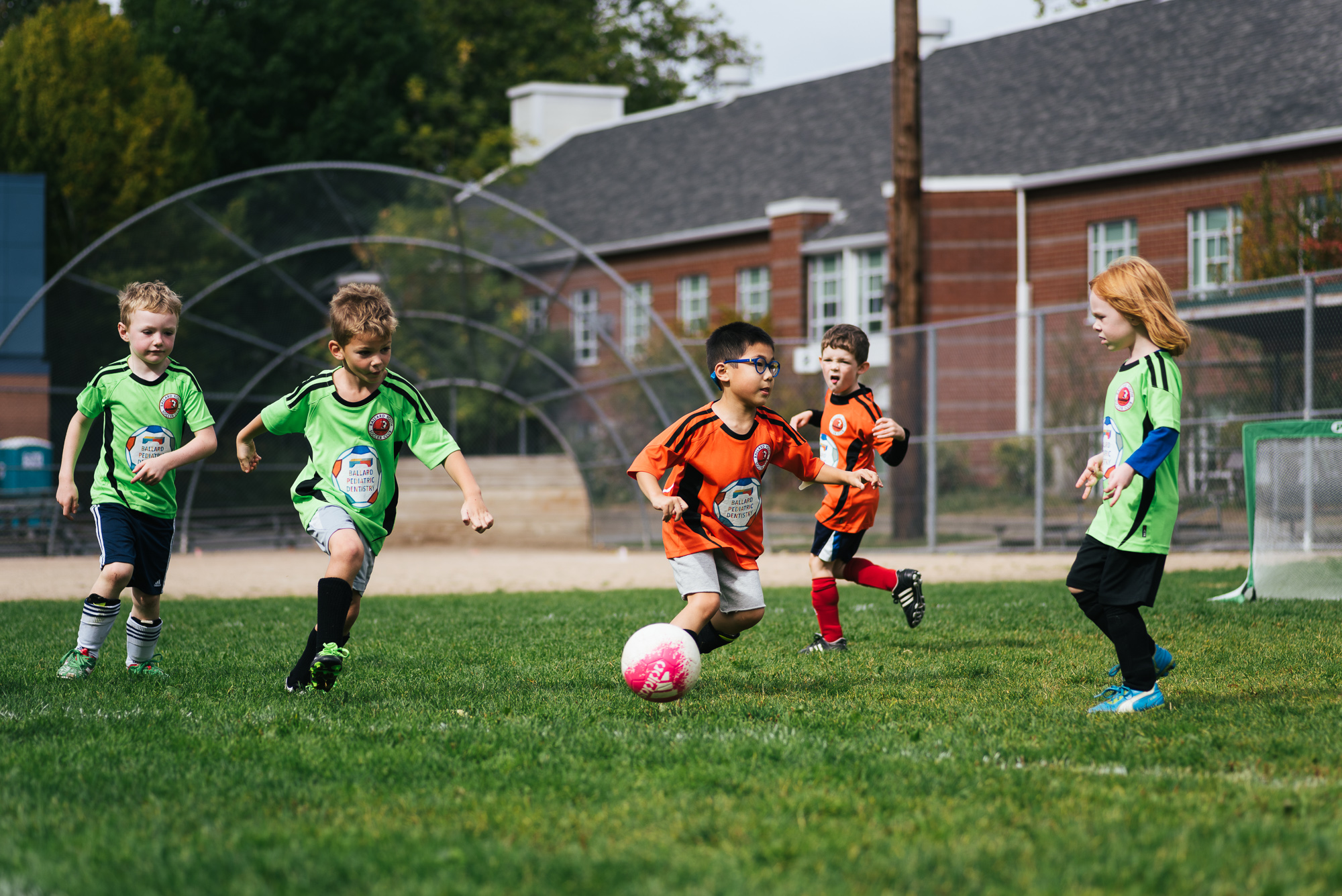 kids playing soccer - documentary family photography