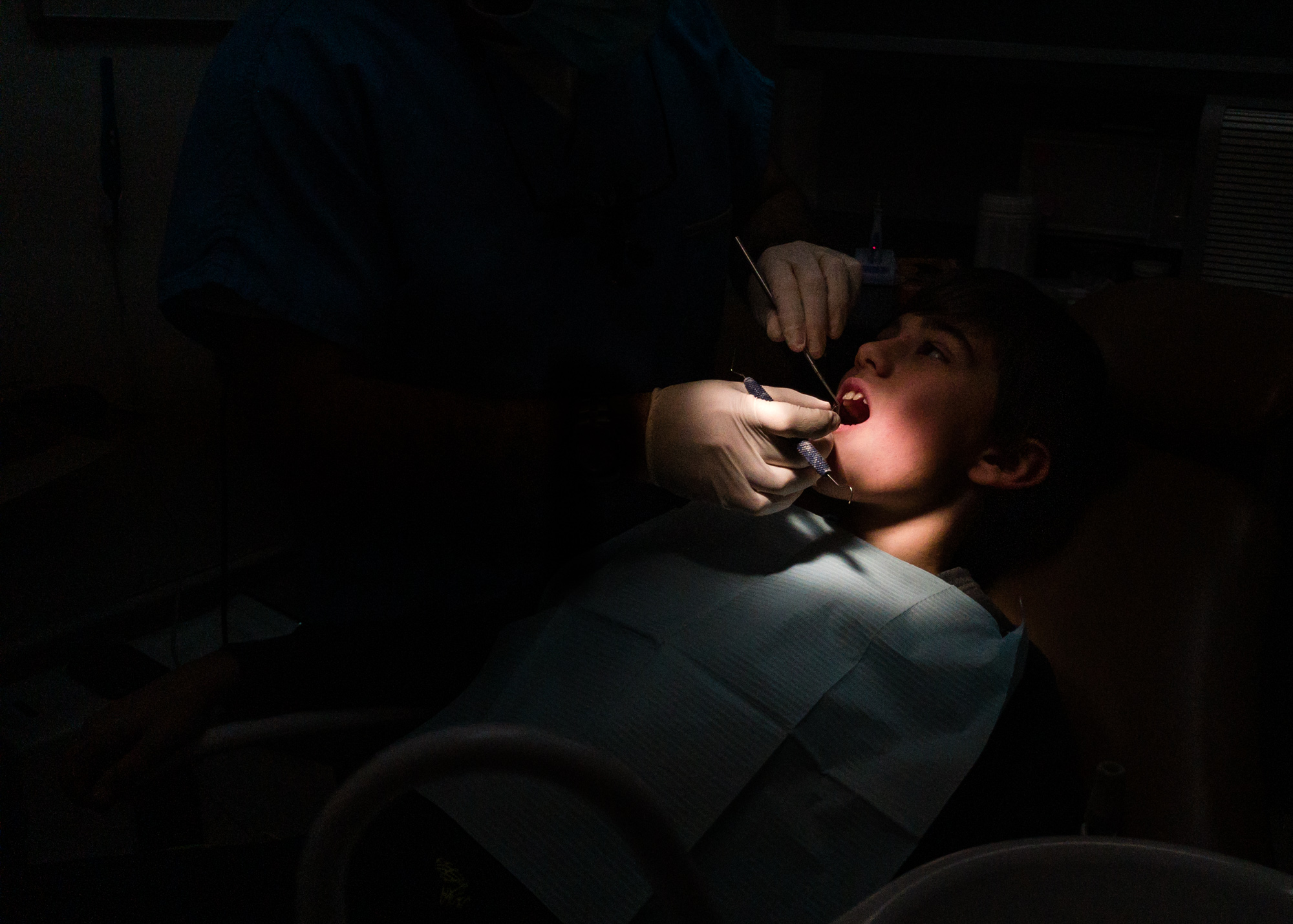 child at dentist - documentary family photography