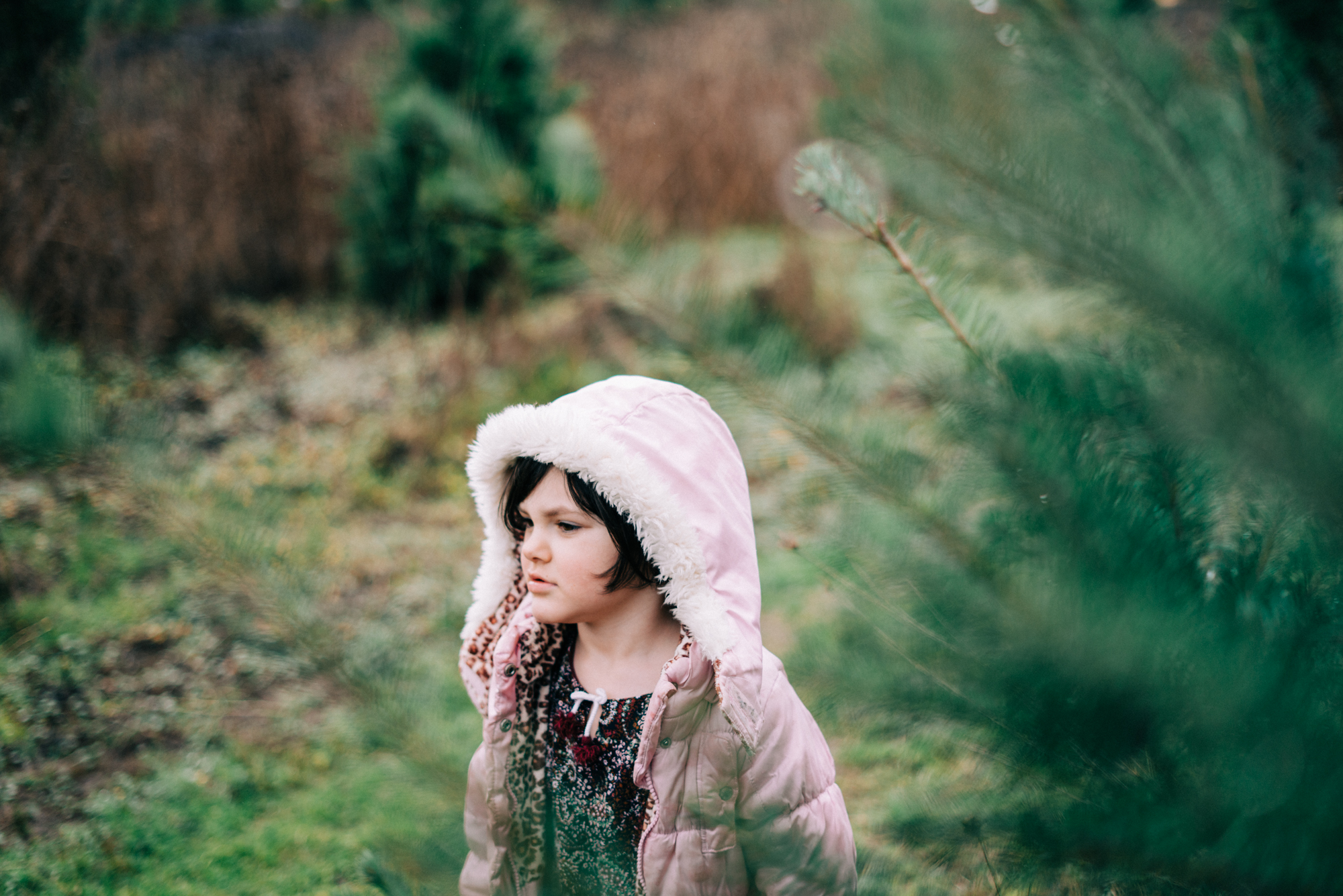 girl with pink coat - documentary family photography