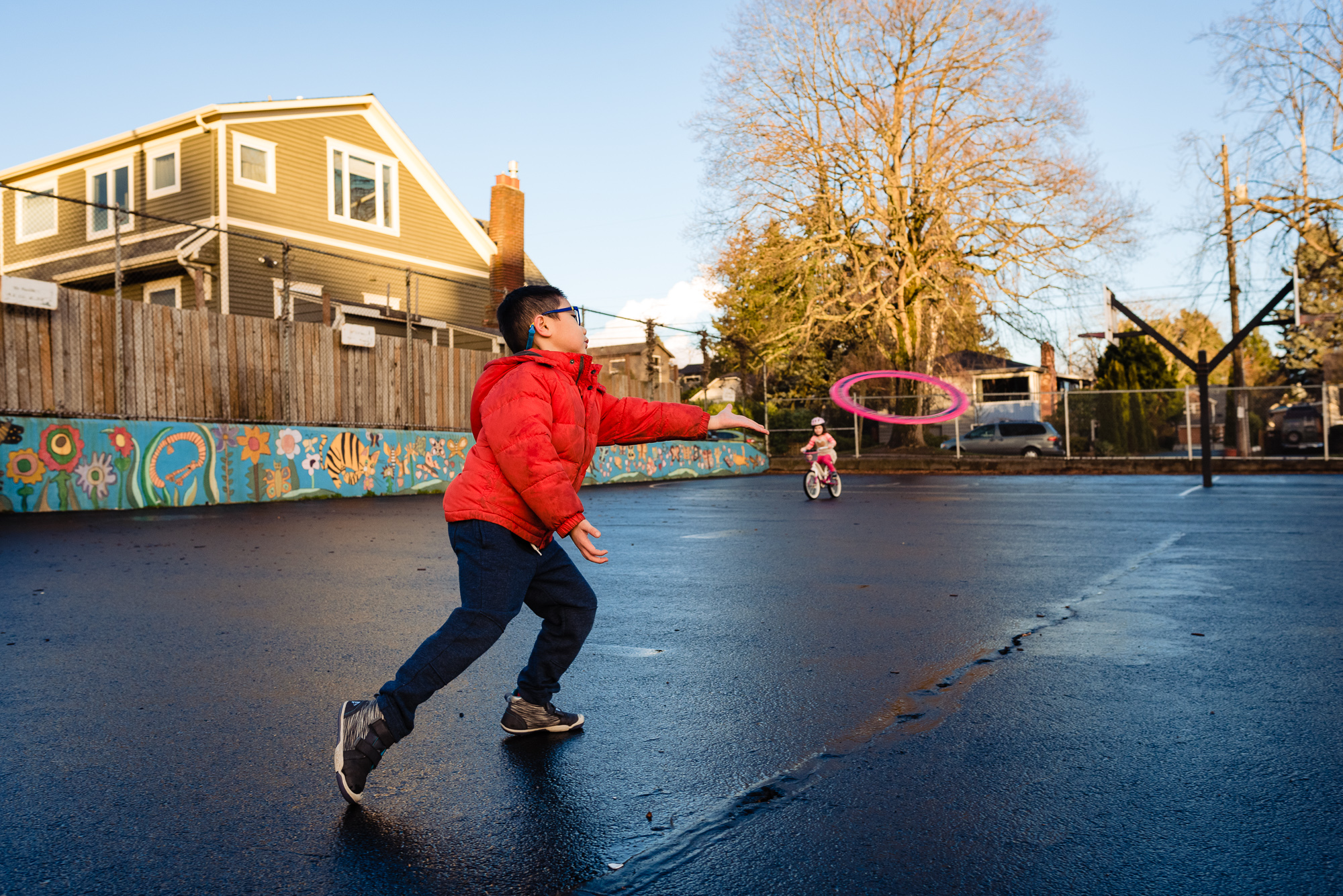 boy with flying disc