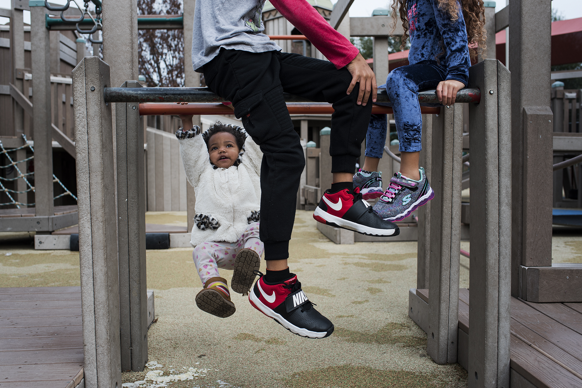 kids on playground - documentary family photography