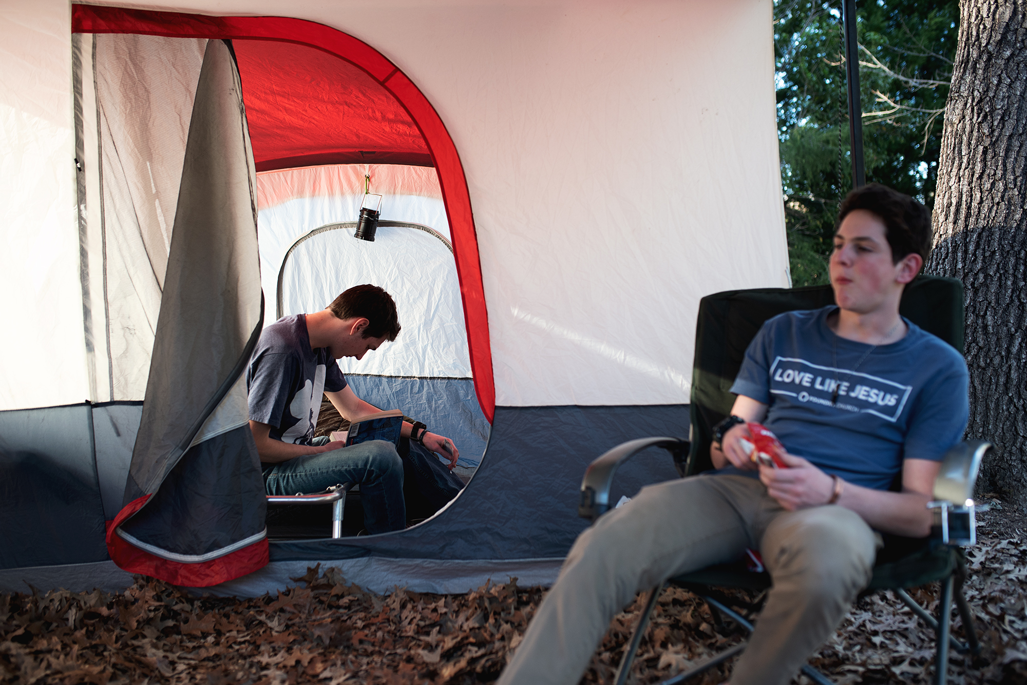 family camping - documentary family photography